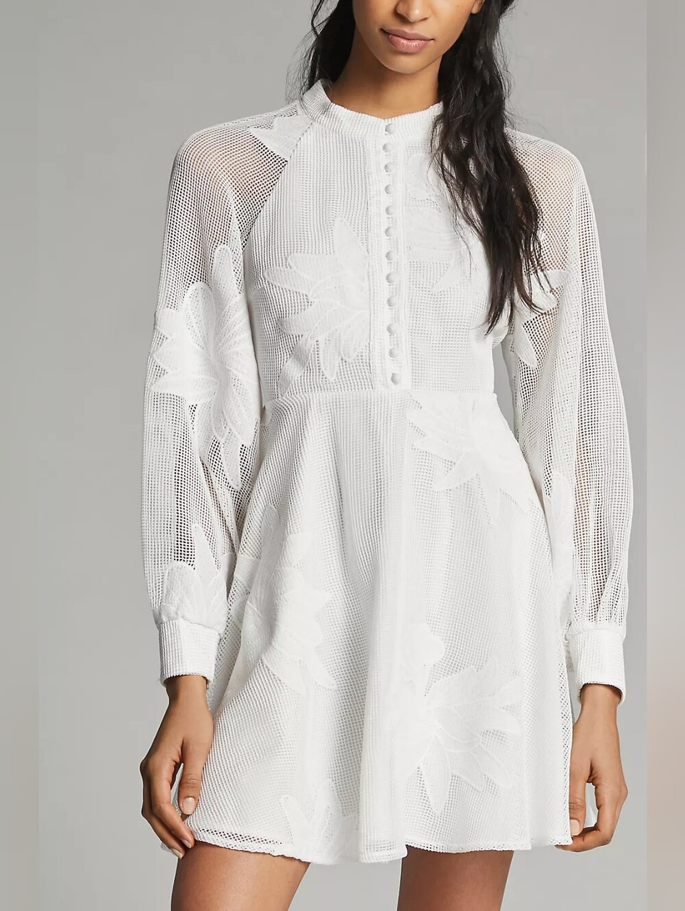 Anthropologie Mare Mare Sabine Embroidered Mini Dress Small